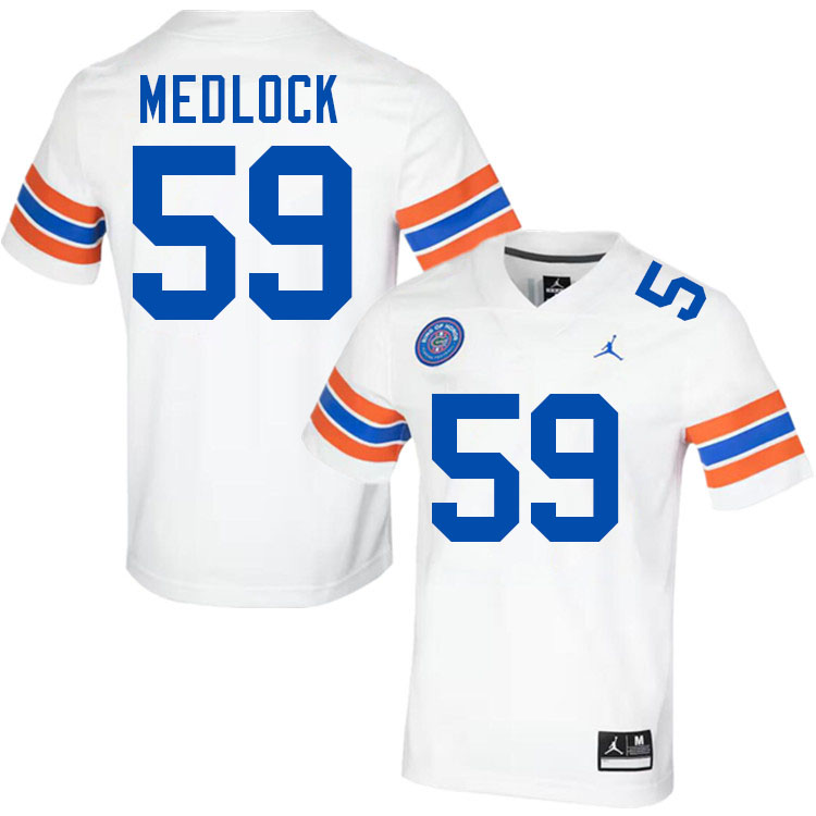 Jahari Medlock Florida Jersey,Florida Gators #59 Jahari Medlock Uniforms,Jersey Youth-Throwback Whit